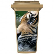 Big Cat Tigers Face Wheelie Bin Sticker Panel